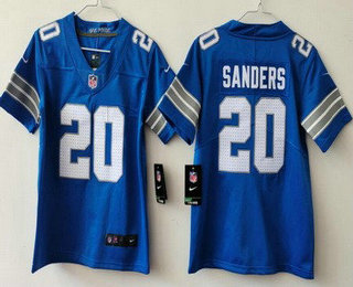Women's Detroit Lions #20 Barry Sanders Limited Blue 2024 Vapor Jersey