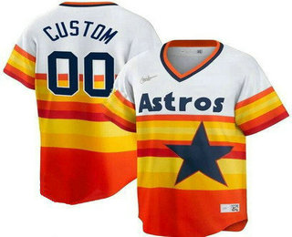Women's Houston Astros Customized Orange Cooperstown Cool Base Jersey