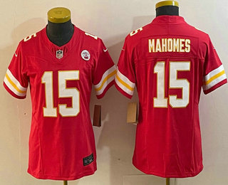 Women's Kansas City Chiefs #15 Patrick Mahomes Limited Red FUSE Vapor Jersey