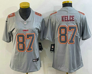 Women's Kansas City Chiefs #87 Travis Kelce Patrick Mahomes Atmosphere Fashion Stitched Jersey