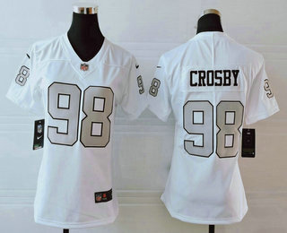 Women's Las Vegas Raiders #98 Maxx Crosby White 2016 Color Rush Stitched NFL Nike Limited Jersey