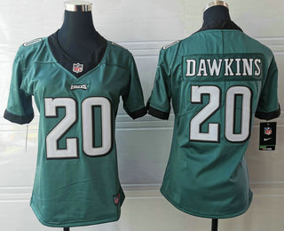 Women's Philadelphia Eagles #20 Brian Dawkins Midnight Green 2018 Vapor Untouchable Stitched NFL Nike Limited Jersey