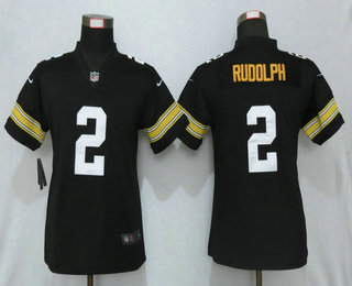 Women's Pittsburgh Steelers #2 Mason Rudolph Black 2017 Vapor Untouchable Stitched NFL Nike Throwback Limited Jersey