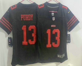 Women's San Francisco 49ers #13 Brock Purdy Limited Black 2022 Vapor Jersey