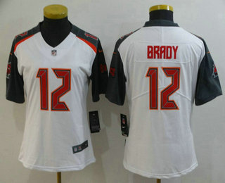 Women's Tampa Bay Buccaneers #12 Tom Brady White 2020 Vapor Untouchable Stitched NFL Nike Limited Jersey