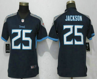 Women's Tennessee Titans #25 Adoree Jackson Nike Navy Blue New 2018 Vapor Untouchable Limited Jersey