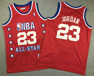 Youth 2003 All-Star #23 Michael Jordan Red Hardwood Classics Soul Swingman Throwback Jersey