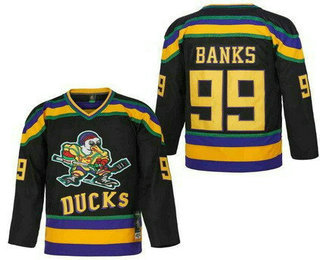 Youth Anaheim Ducks #99 Adam Banks Black Hockey Jersey
