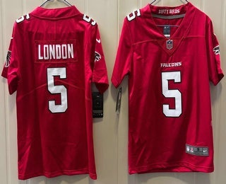 Youth Atlanta Falcons #5 Drake London Limited Red Vapor Jersey