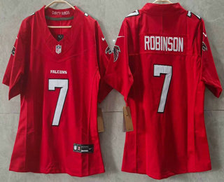 Youth Atlanta Falcons #7 Bijan Robinson Limited Red FUSE Vapor Jersey