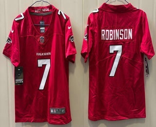 Youth Atlanta Falcons #7 Bijan Robinson Limited Red Vapor Jersey