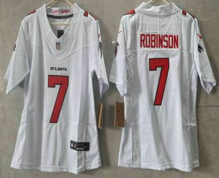 Youth Atlanta Falcons #7 Bijan Robinson Limited White FUSE Vapor Jersey