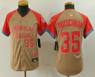 Youth Baltimore Orioles #35 Adley Rutschman Number Cream 2024 All Star Limited Stitched Jersey
