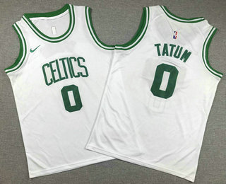 Youth Boston Celtics #0 Jayson Tatum White Icon Swingman Jersey