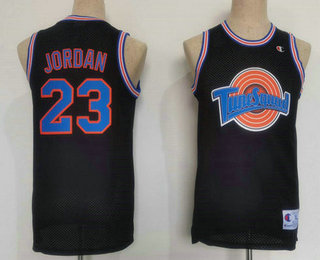 Youth Bulls #23 Michael Jordan Black Tune Squad Stitched Basketball Jersey