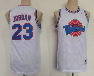 Youth Bulls #23 Michael Jordan White Tune Squad Stitched Basketball Jersey