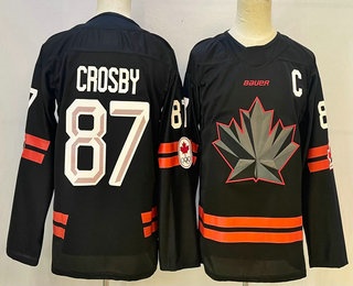 Youth Canada #87 Sidney Crosby Black 2026 Olympics Authentic Jersey