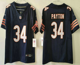 Youth Chicago Bears #34 Walter Payton Navy Blue 2023 FUSE Vapor Limited Stitched Jersey