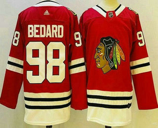Youth Chicago Blackhawks #98 Connor Bedard Red Authentic Jersey