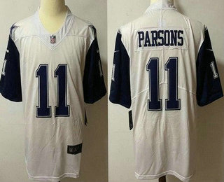 Youth Dallas Cowboys #11 Micah Parsons Limited White Rush Color Jersey