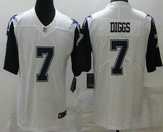 Youth Dallas Cowboys #7 Trevon Diggs Limited White Rush Color Jersey