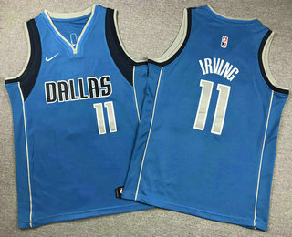 Youth Dallas Mavericks #11 Kyrie Irving Blue Icon Swingman Jersey