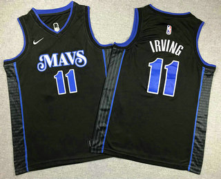 Youth Dallas Mavericks #11 Kyrie Irving Navy Blue 2023 City Icon Swingman Jersey