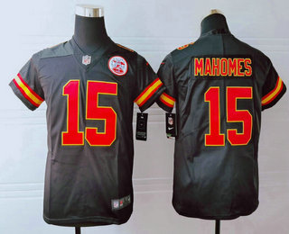 Youth Kansas City Chiefs #15 Patrick Mahomes II Black 2017 Vapor Untouchable Stitched NFL Nike Limited Jersey