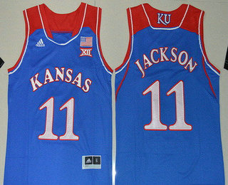 Youth Kansas Jayhawks #11 Josh Jackson Royal Blue College Basketball adidas Swingman Stitched NCAA Jersey