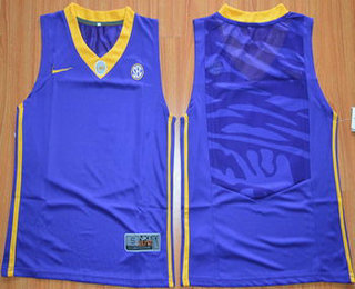 Youth LSU Tigers Blank Purple College Basketball Nike Jersey