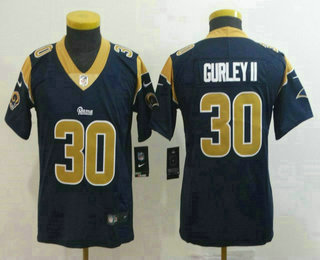 Youth Los Angeles Rams #30 Todd Gurley II Navy Blue 2017 Vapor Untouchable Stitched NFL Nike Limited Jersey