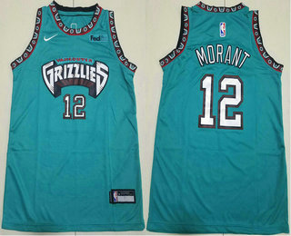 Youth Memphis Grizzlies #12 Ja Morant Nike 2019 ABA Hardwood Classics Green Swingman Jersey With Sponsor