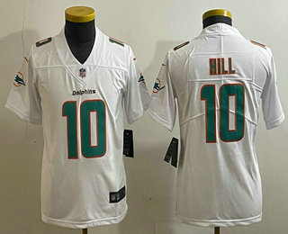 Youth Miami Dolphins #10 Tyreek Hill Limited White Vapor Jersey
