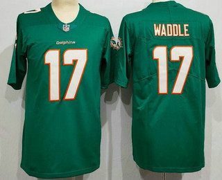 Youth Miami Dolphins #17 Jaylen Waddle Limited Aqua Vapor Jersey