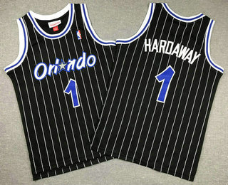 Youth Orlando Magic #1 Penny Hardaway Black 1994 Throwback Swingman Jersey