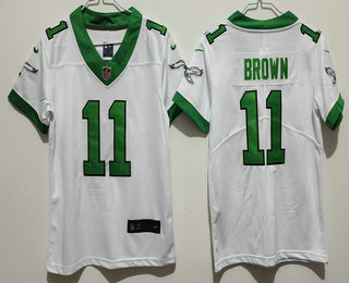 Youth Philadelphia Eagles #11 AJ Brown Limited White Alternate Vapor Jersey
