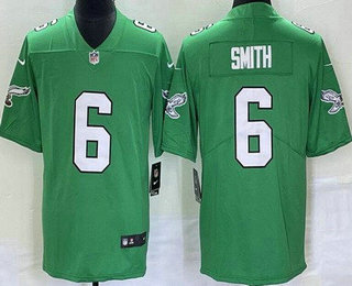 Youth Philadelphia Eagles #6 DeVonta Smith Limited Kelly Green Vapor Jersey