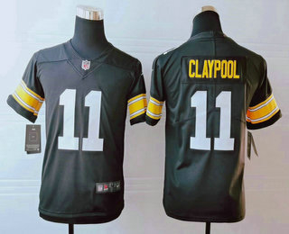 Youth Pittsburgh Steelers #11 Chase Claypool Black 2017 Vapor Untouchable Stitched NFL Nike Throwback Limited Jersey
