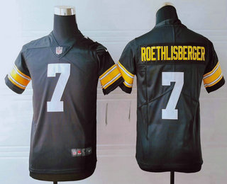 Youth Pittsburgh Steelers #7 Ben Roethlisberger Black 2017 Vapor Untouchable Stitched NFL Nike Limited Jersey