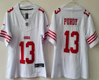 Youth San Francisco 49ers #13 Brock Purdy Limited White FUSE Vapor Jersey