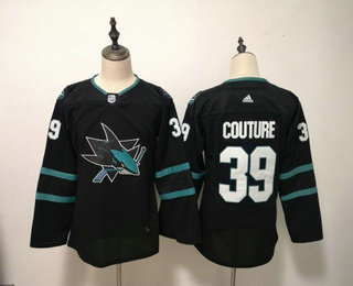 Youth San Jose Sharks #39 Logan Couture Black Adidas Stitched NHL Jersey