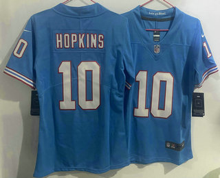 Youth Tennessee Titans #10 DeAndre Hopkins Blue Limited Stitched Throwback Jersey