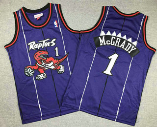 Youth Toronto Raptors #1 Tracy McGrady Purple 1998 Throwback Swingman Jersey