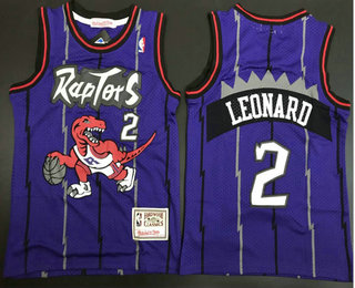 Youth Toronto Raptors #2 Kawhi Leonard Hardwood Classic Purple Swingman Jersey