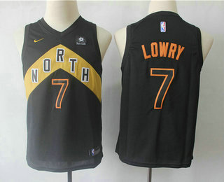 Youth Toronto Raptors #7 Kyle Lowry Black Nike 2018 NBA Swingman City Edition Jersey