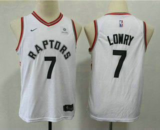 Youth Toronto Raptors #7 Kyle Lowry White 2018 Nike Swingman Sun Life Stitched NBA Jersey