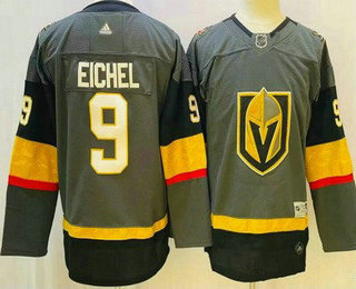 Youth Vegas Golden Knights #9 Jack Eichel Gray Authentic Jersey